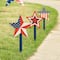 Glitzhome&#xAE; Wood Patriotic Star Yard Stakes, 3ct.